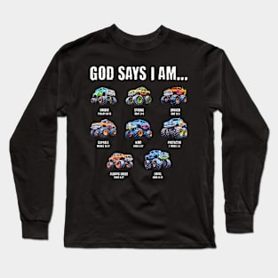 Christian Toddler Kids Truck Long Sleeve T-Shirt